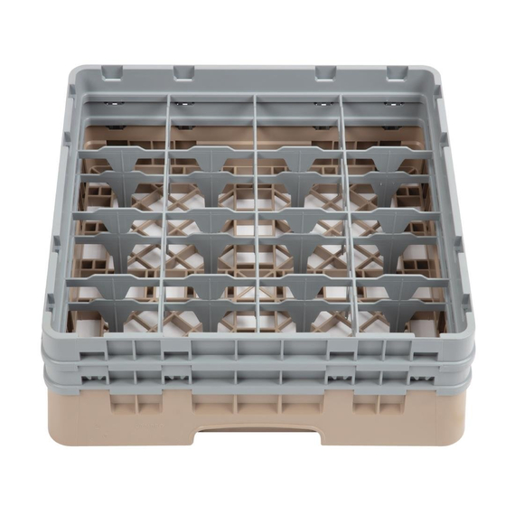 download_vxn6-z7.jpg Cambro Gläserspülkorb beige mit 16 Fächern max Glashöhe 13,3cm – Bild 1