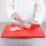 Hygiplas extra dickes Schneidebrett mit hoher Dichte rot – Bild 5