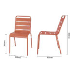 Bolero Terracotta Beistellstühle aus Stahl (4 Stück) – Bild 5