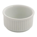 Olympia Whiteware stapelbare Auflaufförmchen 8,5cm (12 Stück)