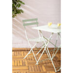 Bolero Square Pavement Style Klapptisch aus Stahl hellgrün 600 mm – Bild 8