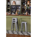 Bolero Bistro Stahlhocker Gun Metal Grey (4 Stück) – Bild 8