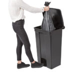 Jantex Küchenpedaleimer schwarz 87L – Bild 6