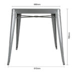 Bolero Bistro quadratischer Bistrotisch aus Stahl Grau 66cm – Bild 2