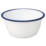 Olympia emaillierte Dessertschalen weiß-blau 7,5cm (6 Stück)