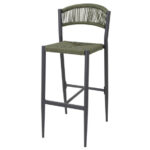Bolero Eden PE Twist Rattan Outdoor Barhocker Grün (2 Stück)