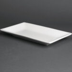 Olympia Whiteware rechteckige Servierteller 25 x 15cm (4 Stück) – Bild 5