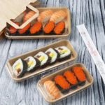 Fiesta Recyclierbare PET-Deckel für Nr. 7 Sushi-Tabletts (300 Stück) – Bild 5