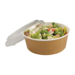 Colpac Recycelbare Einweg Salat Schalen mit Deckel Groß 1300ml ( 150er Pack) (150 Stück) – Bild 5