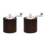 Olympia Salz- und Pfeffermühlenset dunkles Holz 8cm – Bild 5