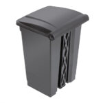 Jantex Küchenpedaleimer schwarz 45L – Bild 3