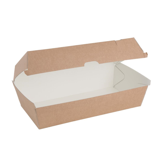 download_x1j9-iv.jpg Fiesta Compostable kompostierbare Menüboxen mit Klappdeckel aus Kraftpapier groß 204mm (100 Stück) – Bild 1