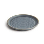 Olympia Canvas runder Teller mit schmalem Rand granit-blau 18cm (6 Stück)
