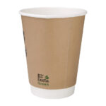 Fiesta Compostable Kompostierbare Heißgetränkebecher doppelwandig 35,5cl (500 Stück)