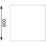 Vogue Edelstahl Arbeitstisch mit Aufkantung und Regalboden 60 x 60cm – Bild 9
