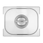 Vogue Edelstahl GN1/2 Deckel für GN-Behälter mit Griffen – Bild 2