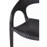 Bolero Rattanstühle mit Armlehne schwarz (4 Stück) – Bild 3