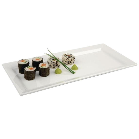 download_xc7w-4q.jpg APS Pure rechteckige Sushiplatte weiß 35,5 x 18cm – Bild 1
