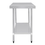 Vogue Edelstahl Arbeitstisch mit Regalboden 120 x 60cm – Bild 3