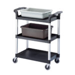Cambro Servierwagen mit 3 Ablagen schwarz – Bild 2