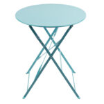Bolero runder klappbarer Terrassentisch Stahl azurblau 60cm – Bild 2