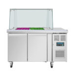 Polar U-Serie Premium Zweitürige Saladette Thekenkühlschrank der mit Schutz – Bild 3