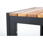 Bolero quadratischer Stahl- und Akazienholztisch 80cm – Bild 8