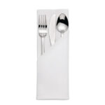 Mitre Luxury Satin Band Servietten weiß 55cm (10 Stück)