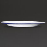 Olympia emaillierte Essteller weiß-blau 30cm (6 Stück) – Bild 3