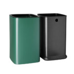 Bolero Quadrat Abfalleimer Grün 7Ltr – Bild 4