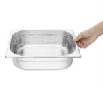 Vogue GN-Behälter Edelstahl 10cm GN1/2 gelocht – Bild 4