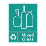 Jantex Slim Bin Label Mixed Glass