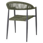 Bolero Eden PE Twist Rattan Outdoor Armstuhl Grün (4 Stück) – Bild 3