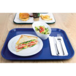 Olympia Kristallon Polypropylen Fast Food Tablett Blau Groß 450mm – Bild 5