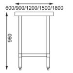 Vogue Arbeitstisch mit Regalboden 60 x 70cm – Bild 8