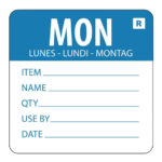 Hygiplas Farbcodesticker Montag (500 Stück)