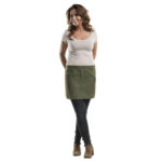 Chaud Devant Base Denim Schürze grün 80(B) x 40(L) cm