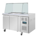 Polar U-Serie Premium Zweitürige Saladette Thekenkühlschrank der mit Schutz – Bild 8