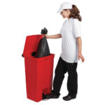 Rubbermaid Abfalleimer rot 87Ltr – Bild 4