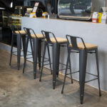Bolero Bistro Hochbarstuhl mit Holzsitz grau (4 Stück) – Bild 8