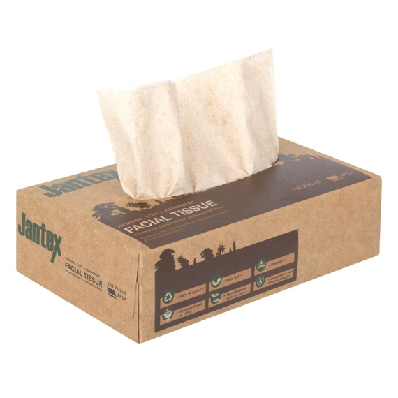 download_yzuf-i0.jpg Jantex Green 100% Recycelte Gesichtstücher 100 Blatt (36 Stück) – Bild 1