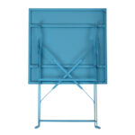 Bolero Perth Blauer Gehwegstil Stahltisch Quadratisch 600 mm – Bild 7