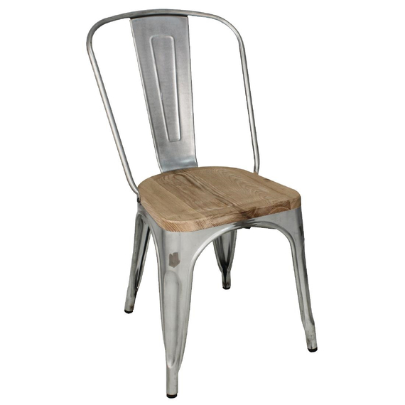 download_z8e4-q8.jpg Bolero Bistro Stühle aus verzinktem Stahl mit Holzsitz (4 Stück) – Bild 1
