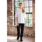 Southside Unisex Kochjacke kurze Ärmel weiß M – Bild 3
