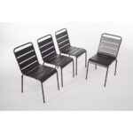 Bolero Bistrostühle Stahl grau (4 Stück) – Bild 5