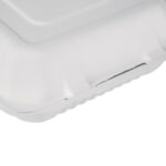 Fiesta Compostable kompostierbare Menüboxen aus Bagasse mit Klappdeckel 22,3cm (200 Stück) – Bild 4