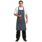 Whites Latzschürze mit Tasche blau-weiß gestreift – Bild 2