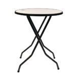 Ardennen runder klappbarer Stehtisch Metall grau 85cm