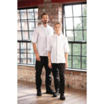 Southside Unisex Kochjacke kurze Ärmel weiß M – Bild 6