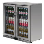 Polar Serie G Edelstahl Barkühlschrank mit 2 Klapptüren 208L – Bild 3